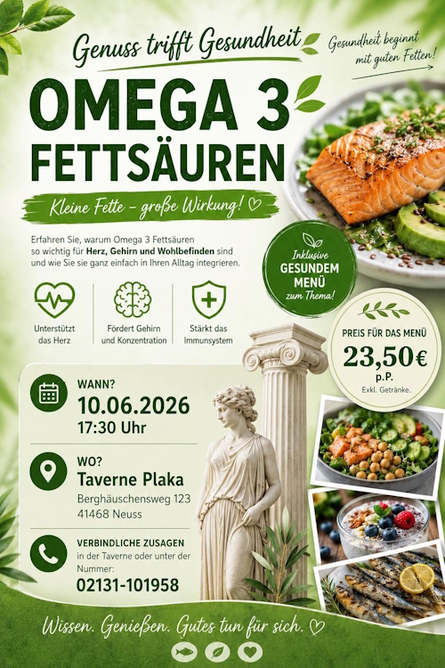 Omega 3 | Genuss trifft Gesundheit | 10.06.2026